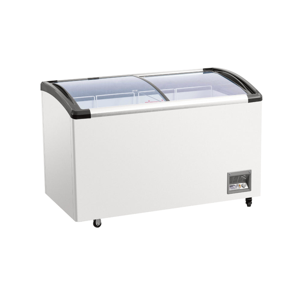 Frigola SD-628 545L Curved Glass Chest Freezer