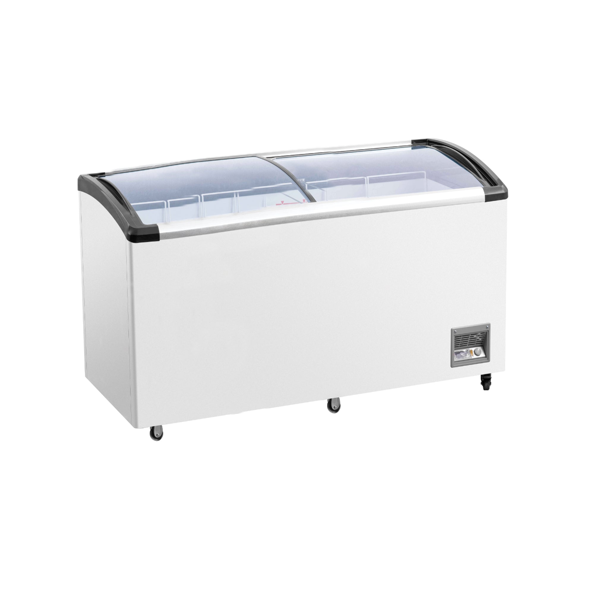 Frigola SD-789 720L Curved Glass Chest Freezer
