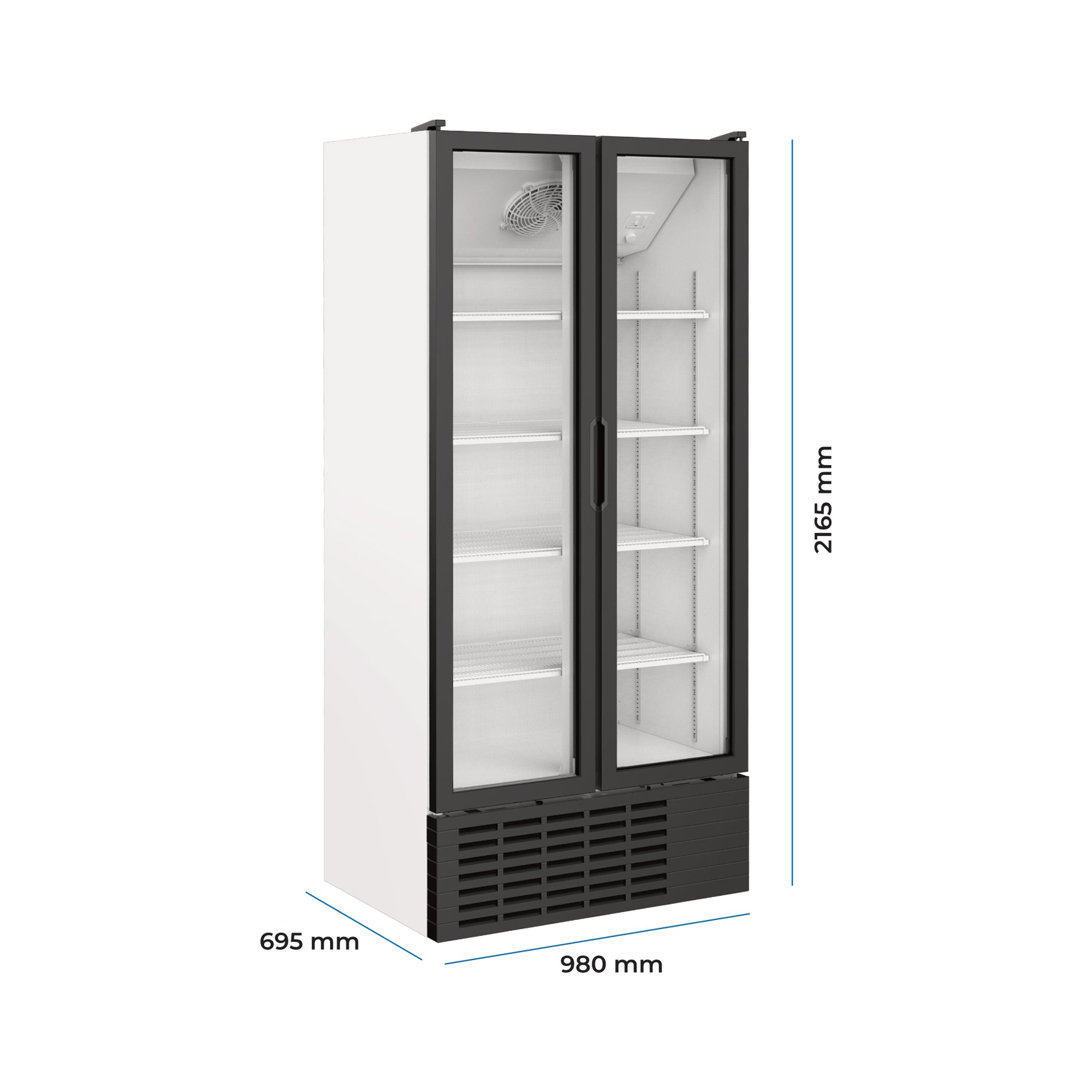 Frigola SDS 1010 DC 2 YF 842L Double Door Display Cooler