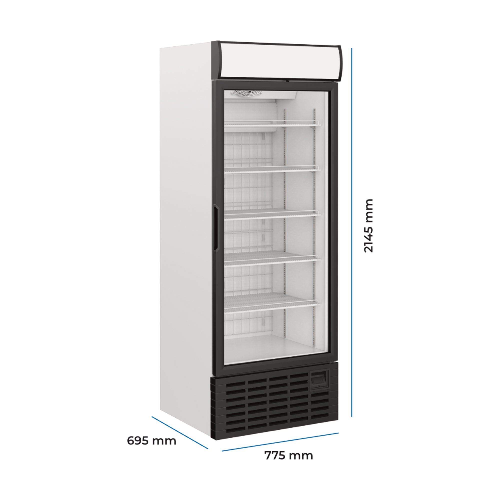 Frigola SDS 710 DC 1 CF UZ 707L Single Door Display Cooler with Lightbox