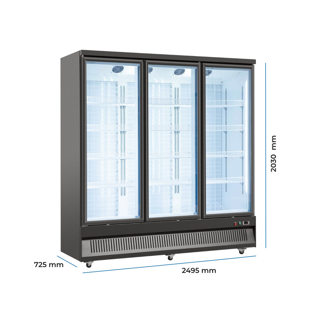 Frigola SD 1470F 2190L Triple Door Display Cooler